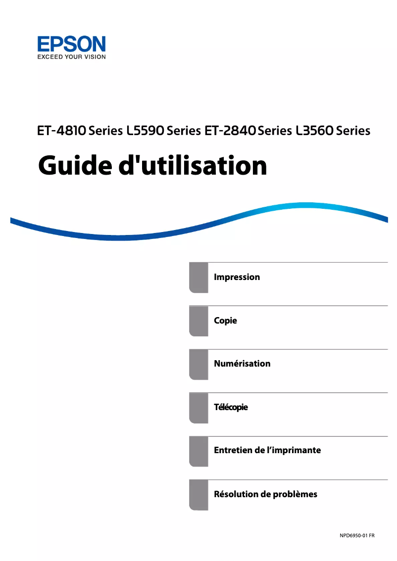 Page n°1 - Manuel utilisateur Epson EcoTank L5590