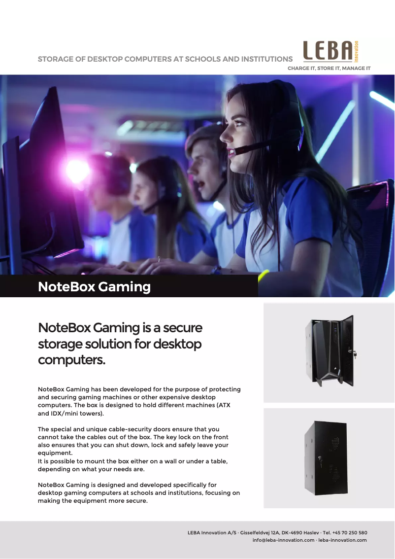 Image de la première page du manuel de l'appareil NoteBox Gaming