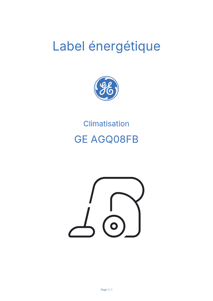Image de la première page du manuel de l'appareil AGQ08FB