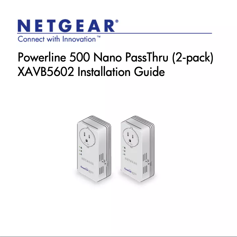 Page 1 de la notice Guide d'installation Netgear XAV5602