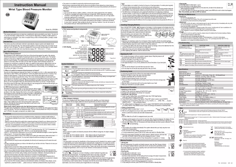 Image de la première page du manuel de l'appareil BPM850
