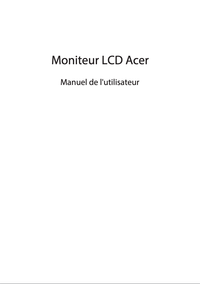 Page 1 de la notice Manuel utilisateur Acer EB321HQA