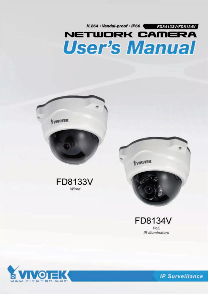 Page 1 de la notice Manuel utilisateur Vivotek FD8134V