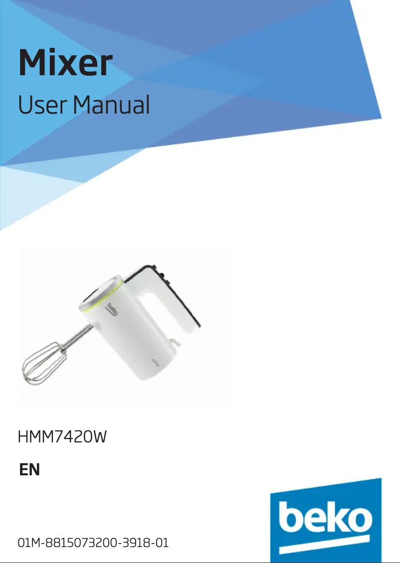 Image de la première page du manuel de l'appareil HMM7420