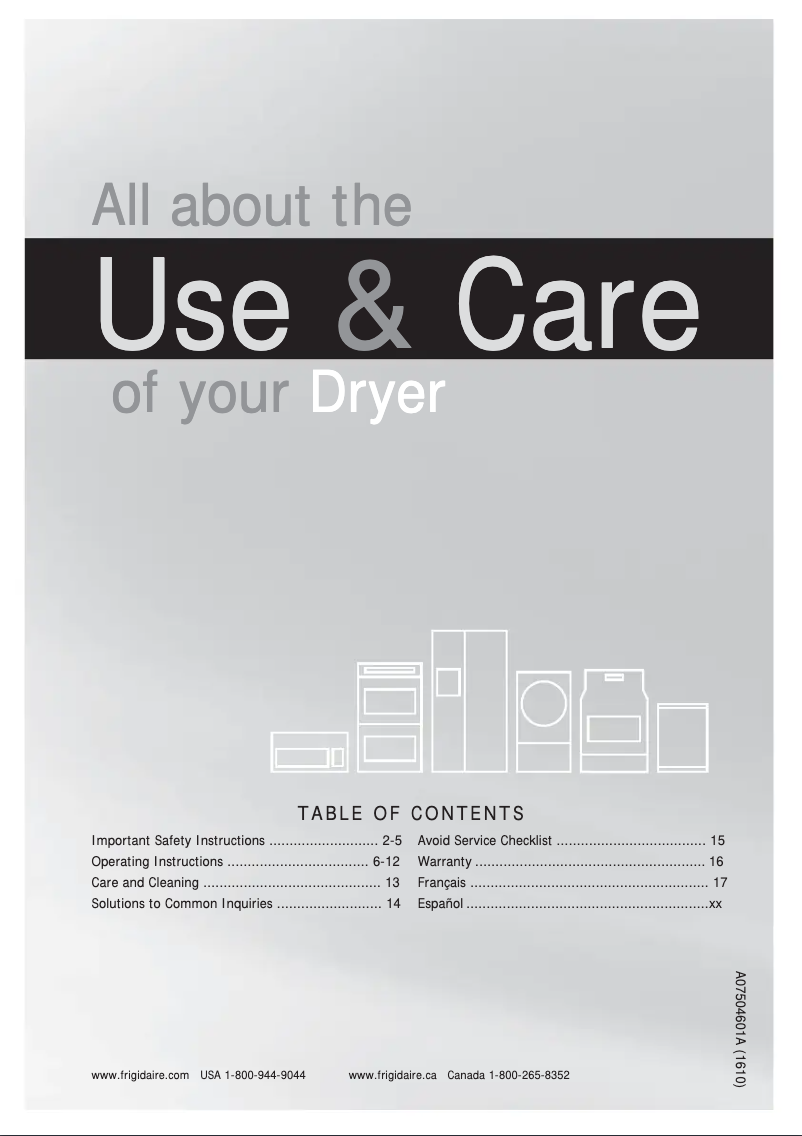 Image de la première page du manuel de l'appareil FFRG4120S