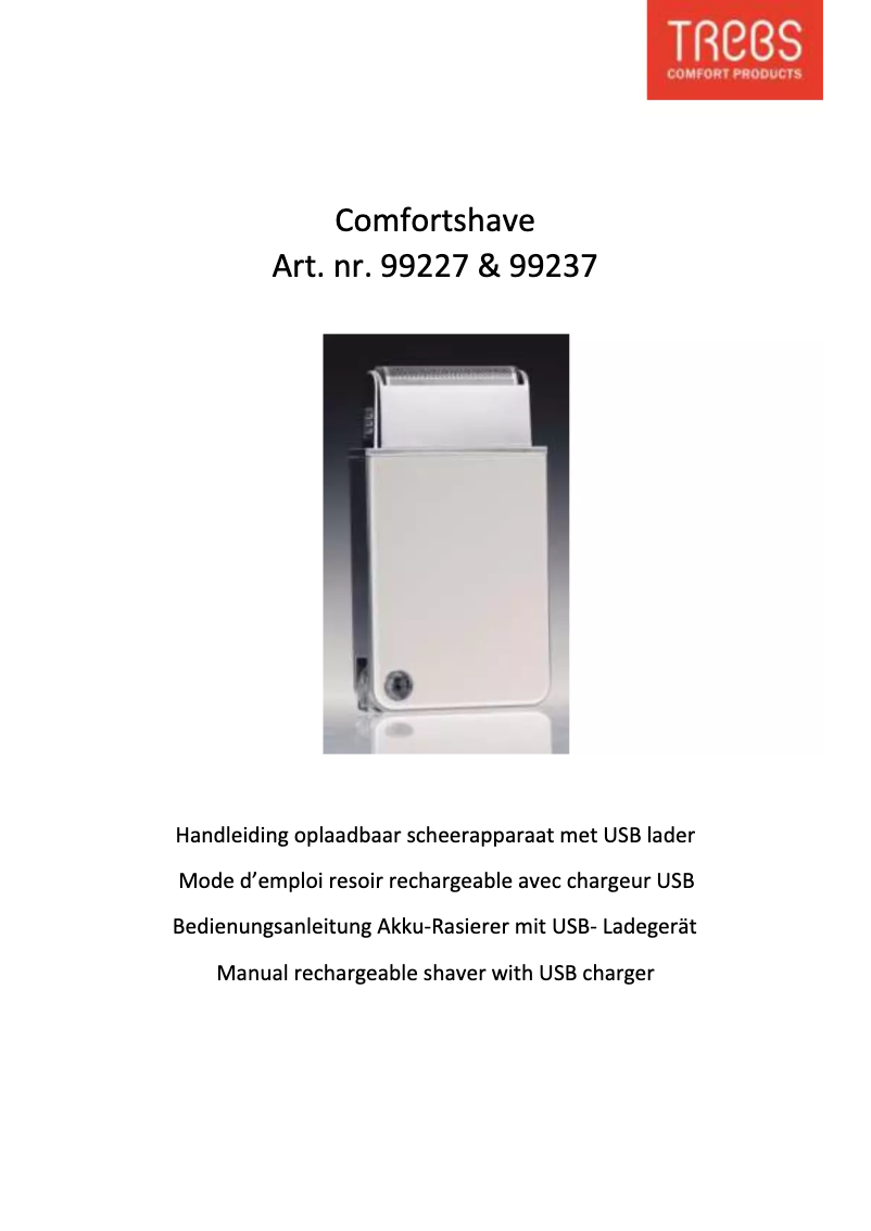 Image de la première page du manuel de l'appareil Comfortshave 99227