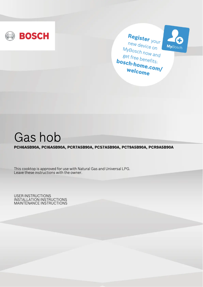 Image de la première page du manuel de l'appareil PCR7A5B90A