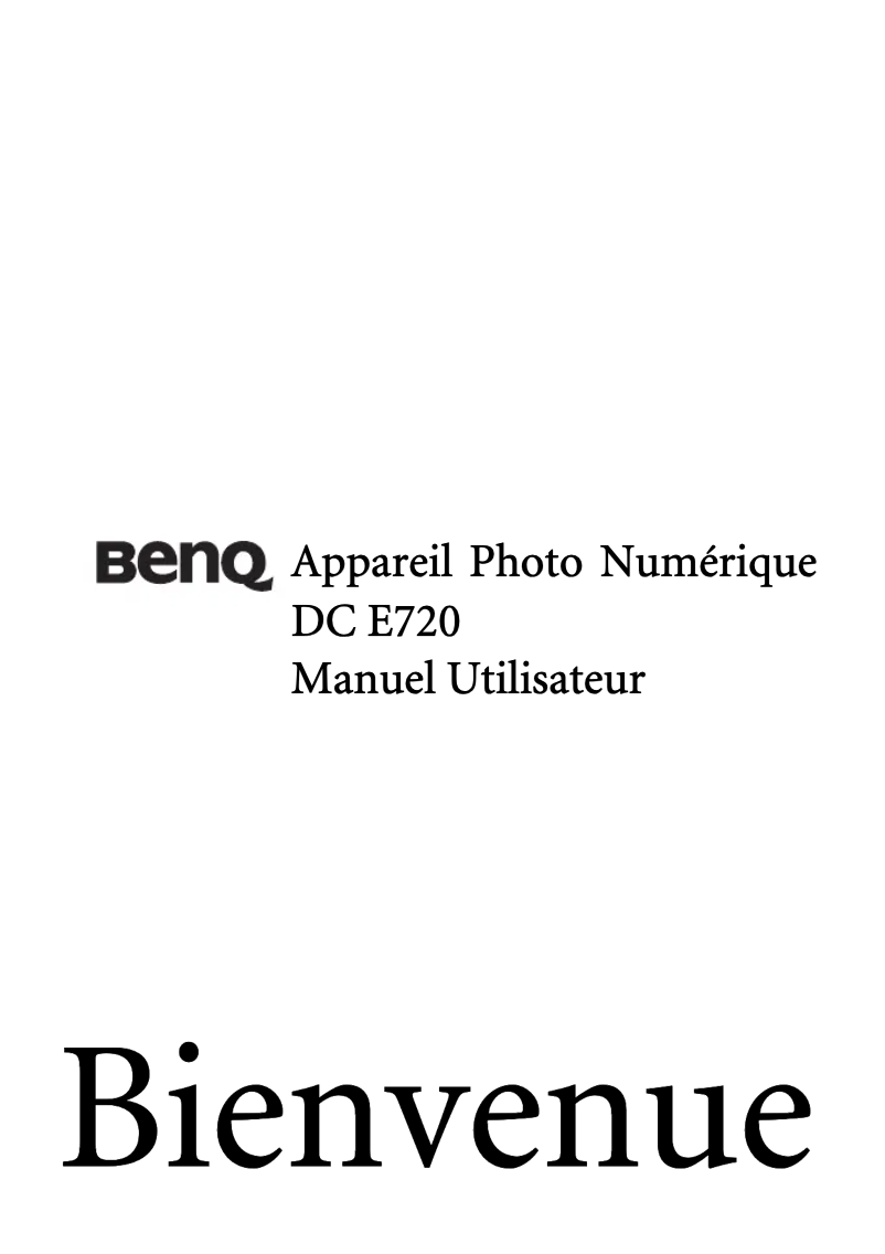 Page 1 de la notice Manuel utilisateur BenQ DC E720