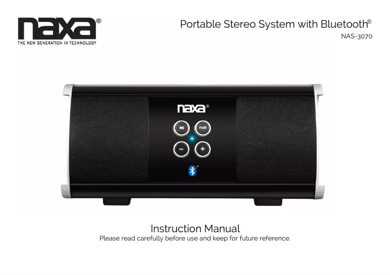 Page 1 de la notice Manuel utilisateur Naxa NAS-3070