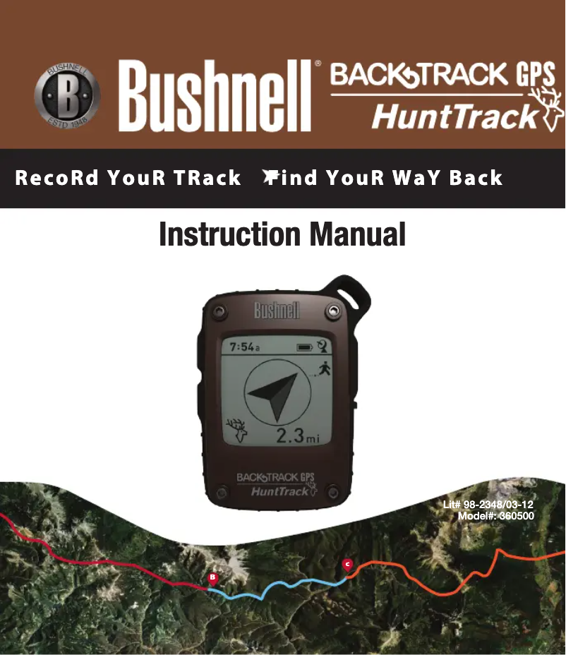 Image de la première page du manuel de l'appareil BackTrack GPS HuntTrack
