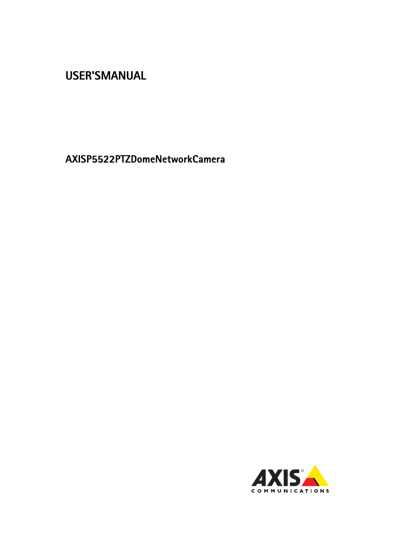 Image de la première page du manuel de l'appareil P5522