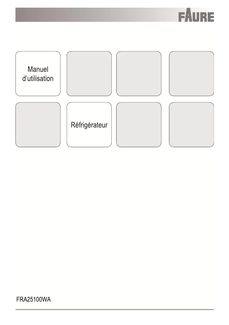 Page n°1 - Manuel utilisateur Faure FRA25100WA