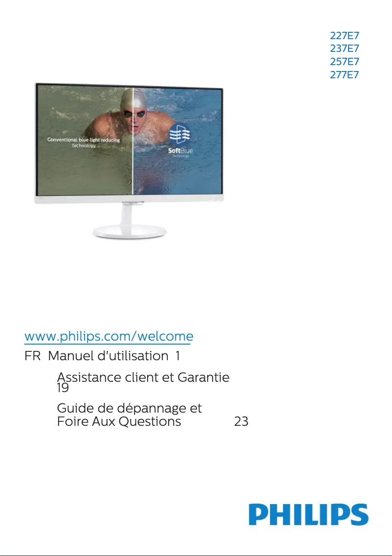 Page 1 de la notice Manuel utilisateur Philips 277E7EDSW