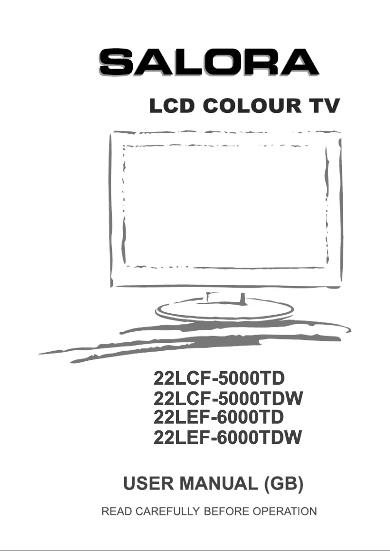 Page n°1 - Manuel utilisateur Salora 22LED-6005TD