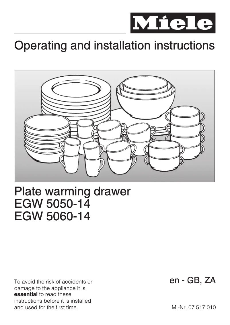 Page 1 de la notice Manuel utilisateur Miele EGW 5060-14