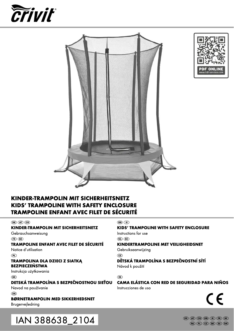 Page 1 de la notice Manuel utilisateur Crivit IAN 388638