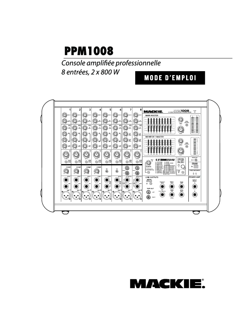 Page n°1 - Manuel utilisateur Mackie PPM1008
