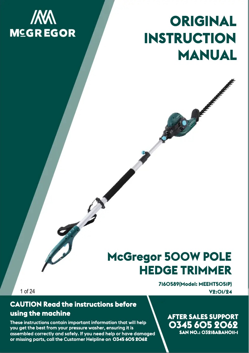 Página 1 del manual Manual de usuario McGregor ET1206