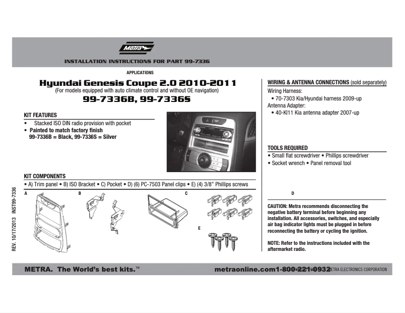 Image de la première page du manuel de l'appareil 99-7336S