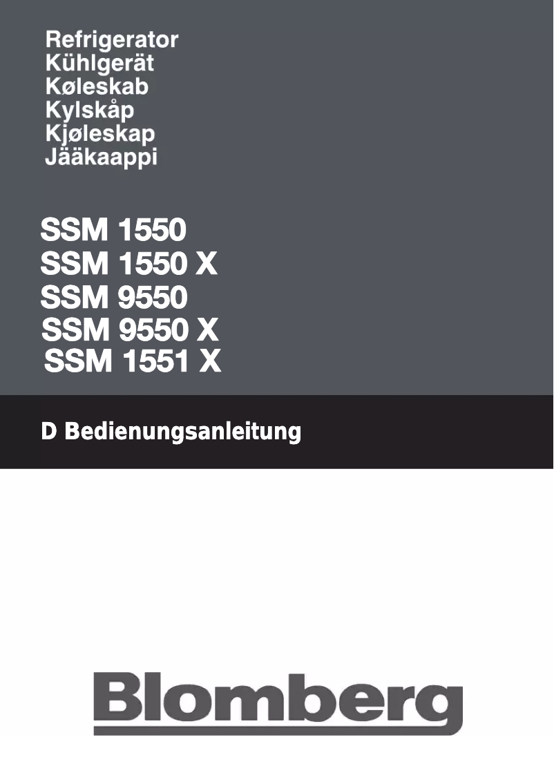 Image de la première page du manuel de l'appareil SSM 9550 X