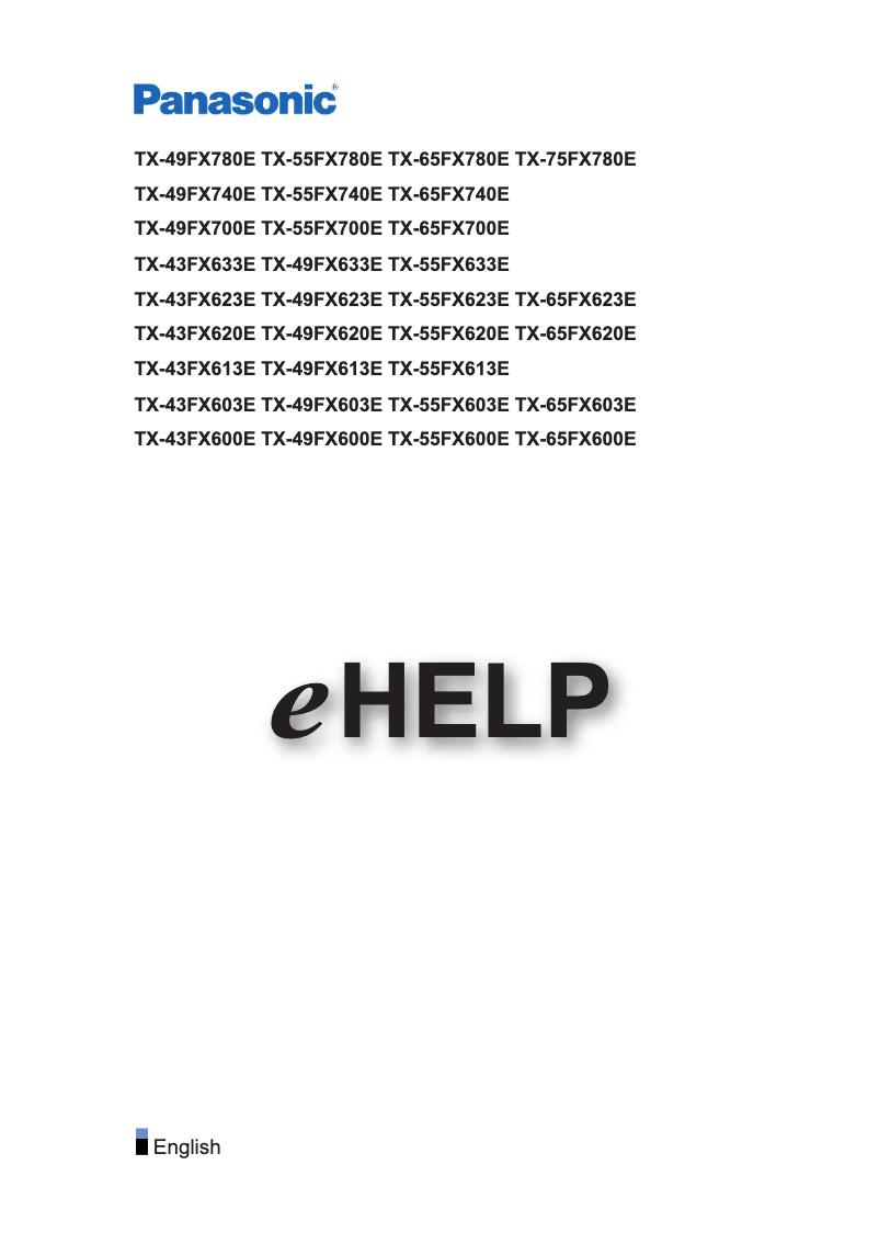 Page 1 de la notice Manuel utilisateur Panasonic TX-49FX633E