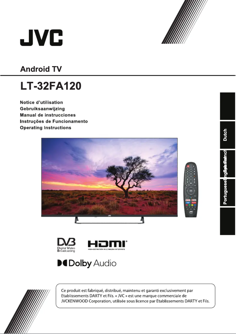 Page 1 de la notice Manuel utilisateur JVC LT-32FA120
