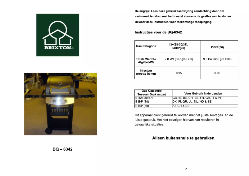 Page n°1 - Manuel utilisateur Campart BQ-6342