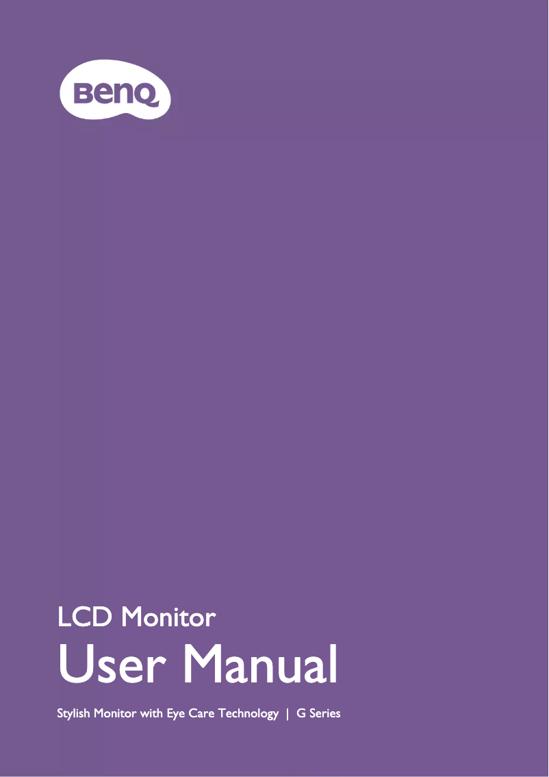 Page n°1 - Manuel utilisateur BenQ GW2480