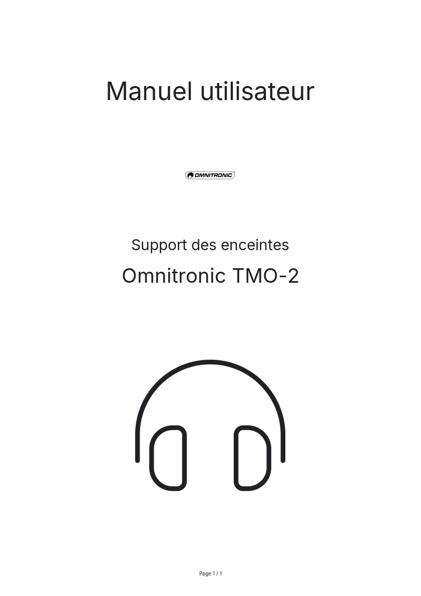 Image de la première page du manuel de l'appareil TMO-2