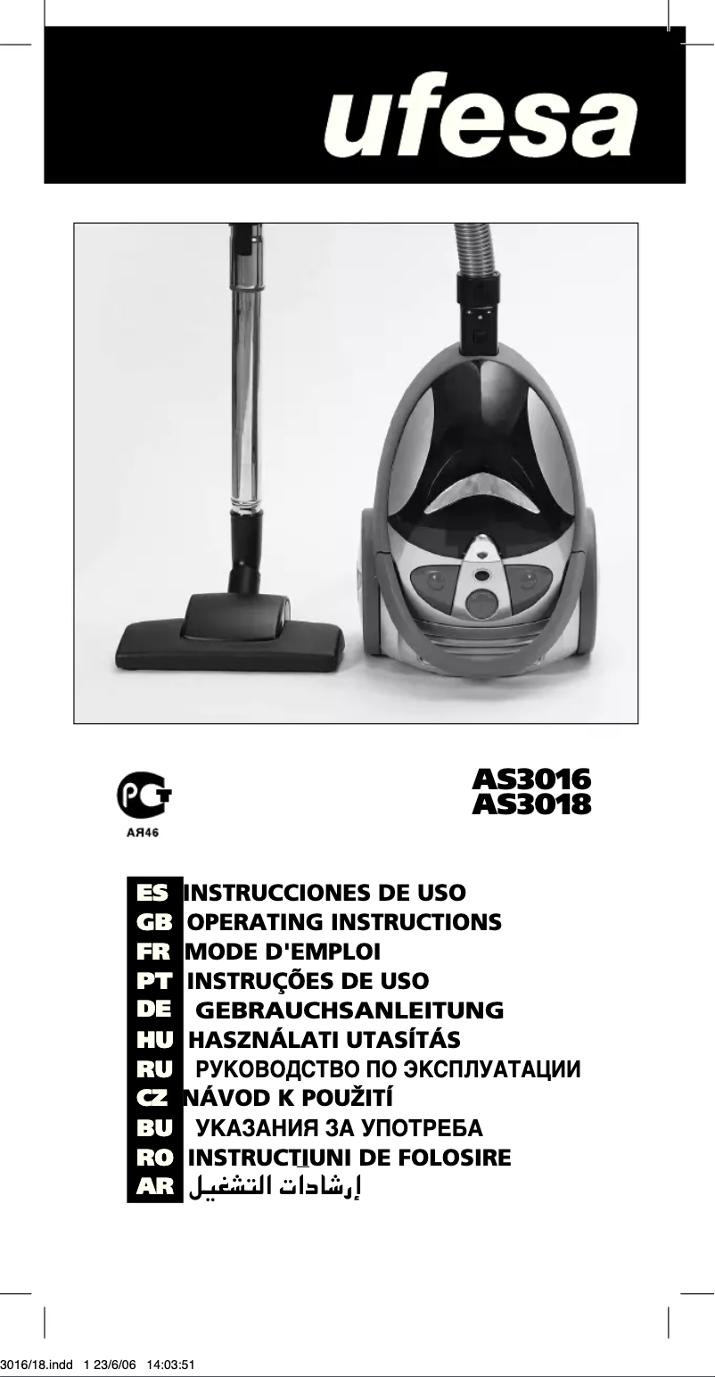 Page n°1 - Manuel utilisateur Ufesa AS3016