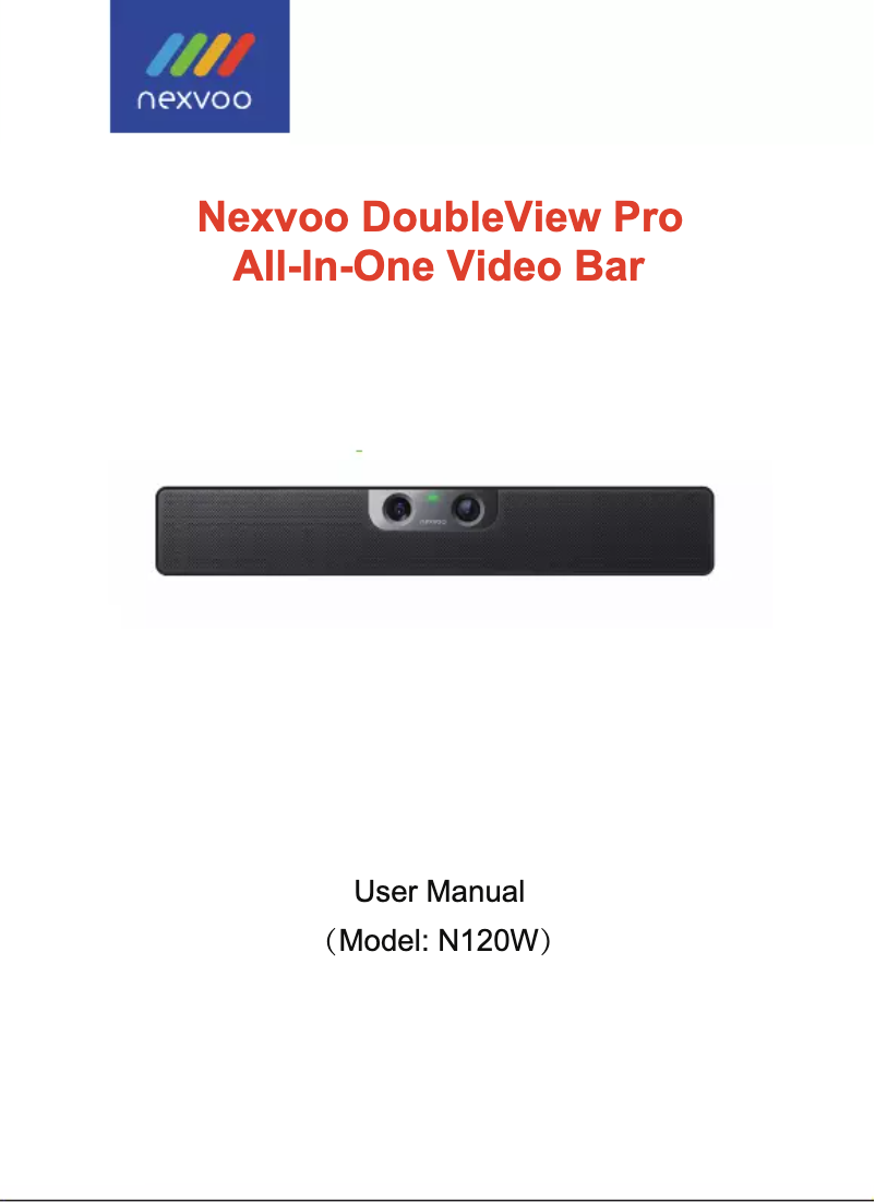 Page n°1 - Manuel utilisateur Nexvoo NexBar N120W