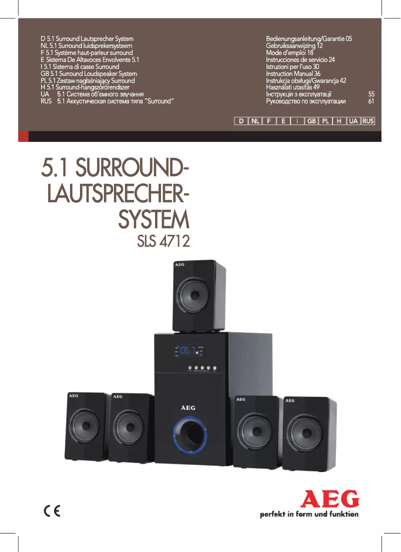 Image de la première page du manuel de l'appareil SLS 4712