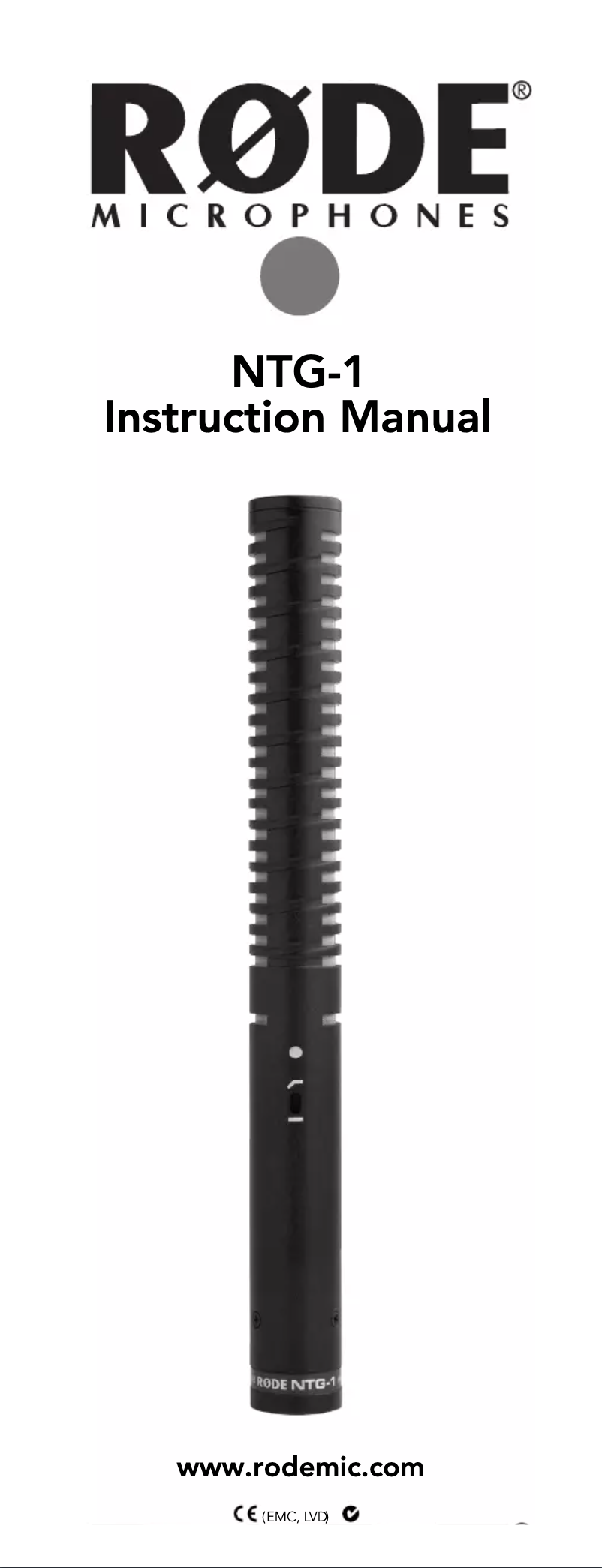 Image de la première page du manuel de l'appareil Rode NTG 1