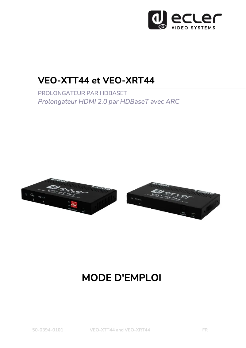 Image de la première page du manuel de l'appareil VEO-XTT44