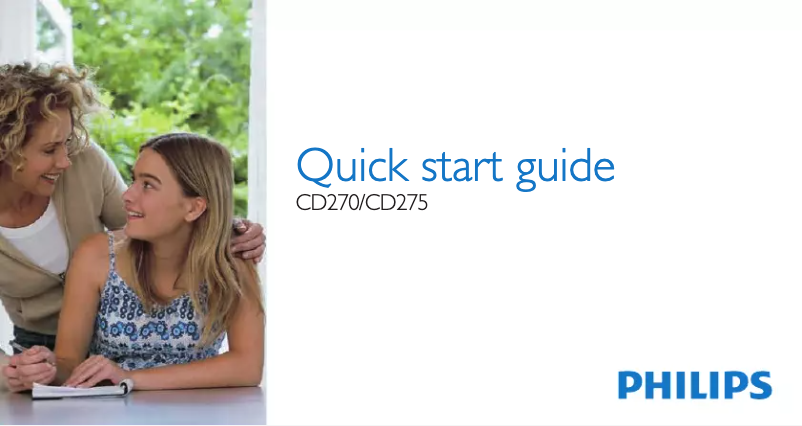 Página 1 del manual Guía de inicio rápido Philips Perfect sound CD2754S