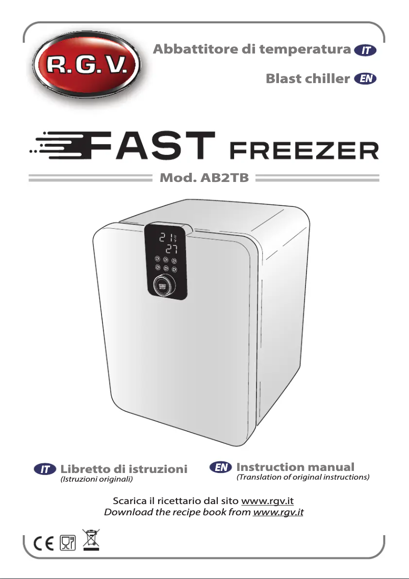 Page n°1 - Manuel utilisateur RGV Fast Freezer AB2TB