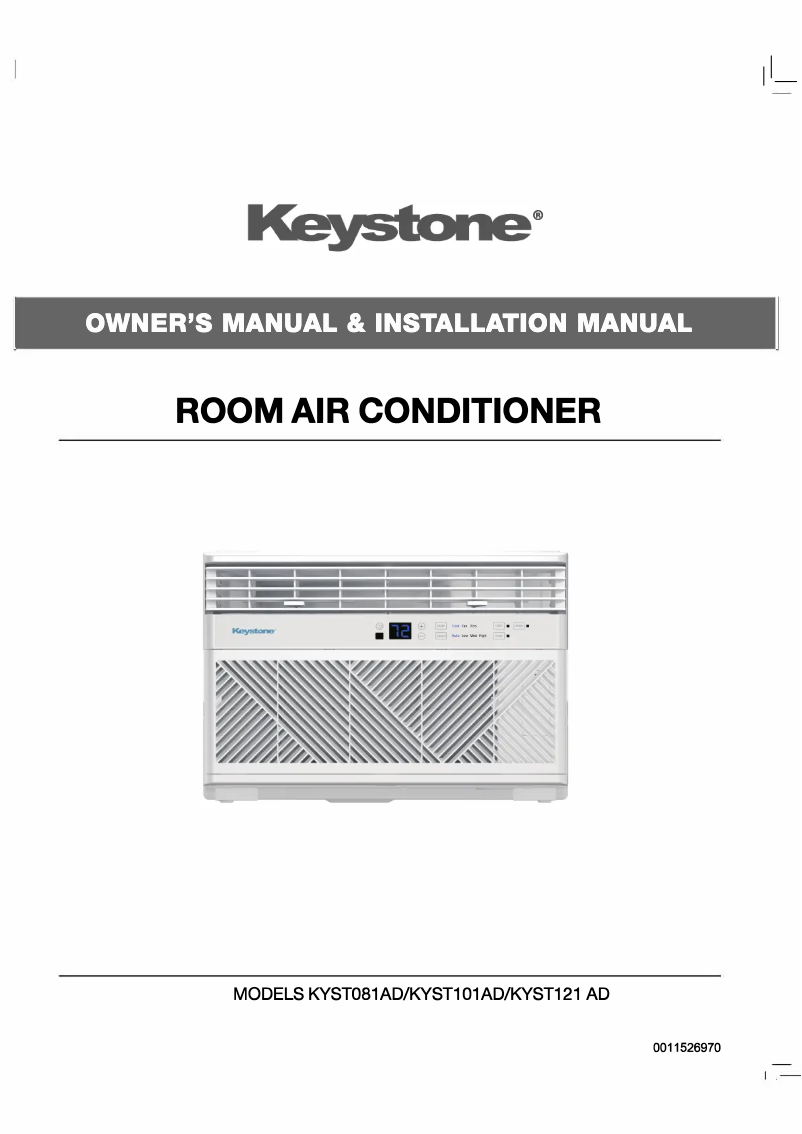 Page n°1 - Manuel utilisateur Keystone KYST121AD