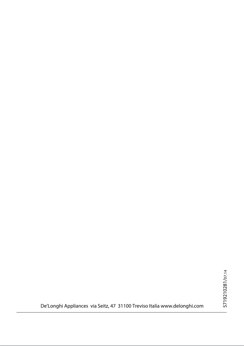 Page 1 de la notice Manuel utilisateur DeLonghi Colombina XL160.40