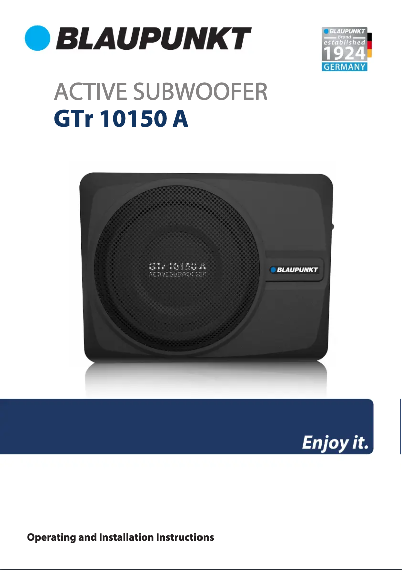 Page 1 de la notice Manuel utilisateur Blaupunkt GTr 10150 A
