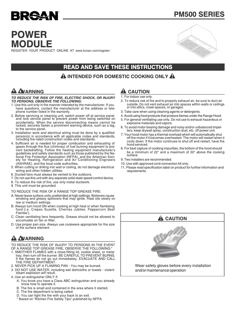 Image de la première page du manuel de l'appareil PM500SS