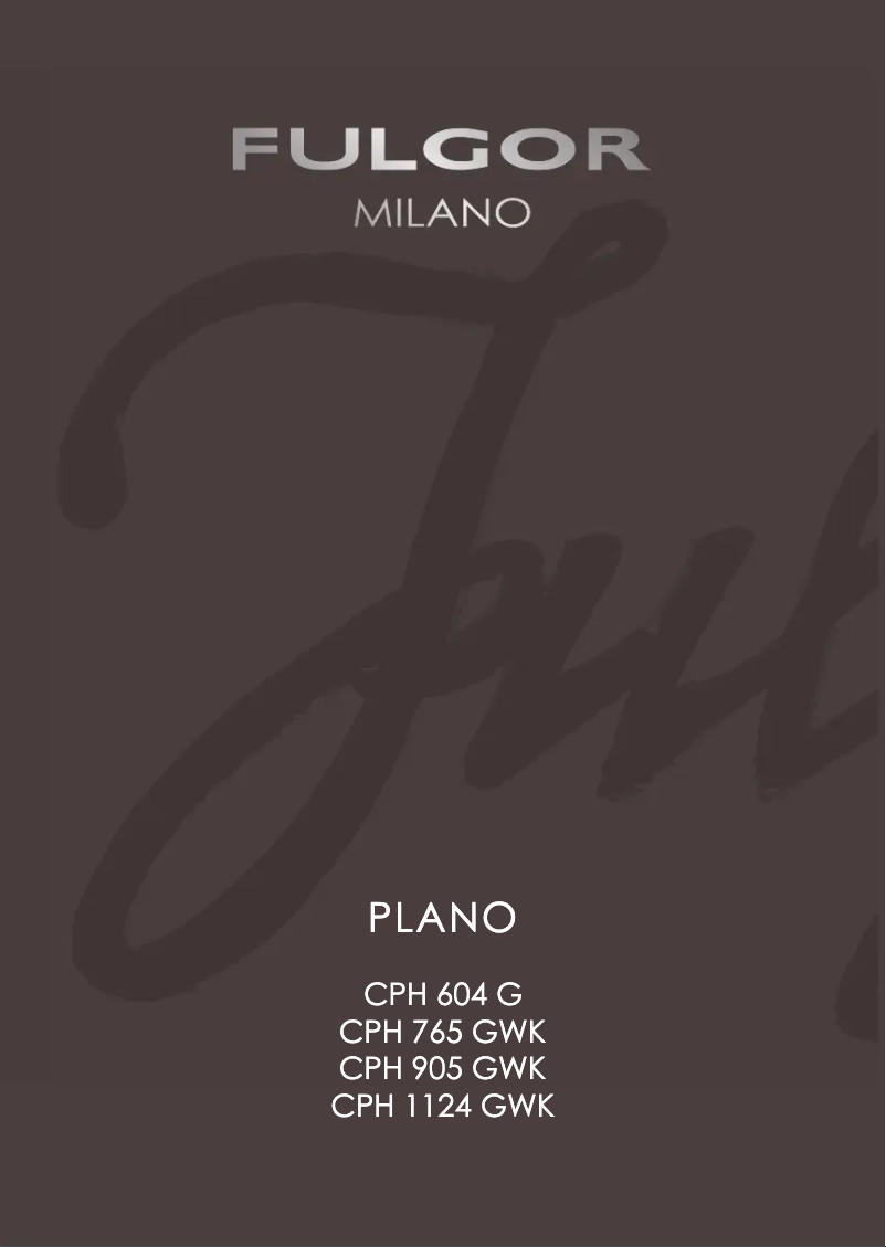 Page 1 de la notice Guide d'installation Fulgor Milano CPH 604 G X