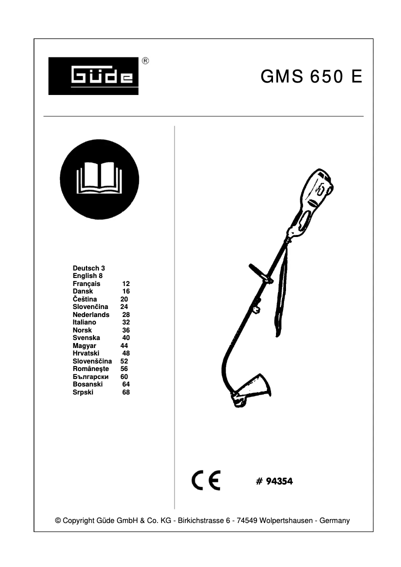 Página 1 del manual Manual de usuario Güde GMS 650 E