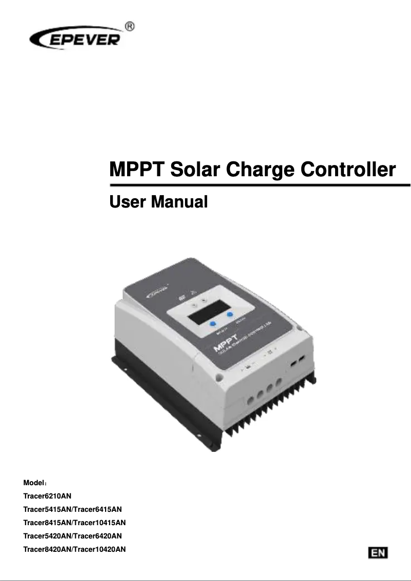 Image de la première page du manuel de l'appareil Tracer 10415AN