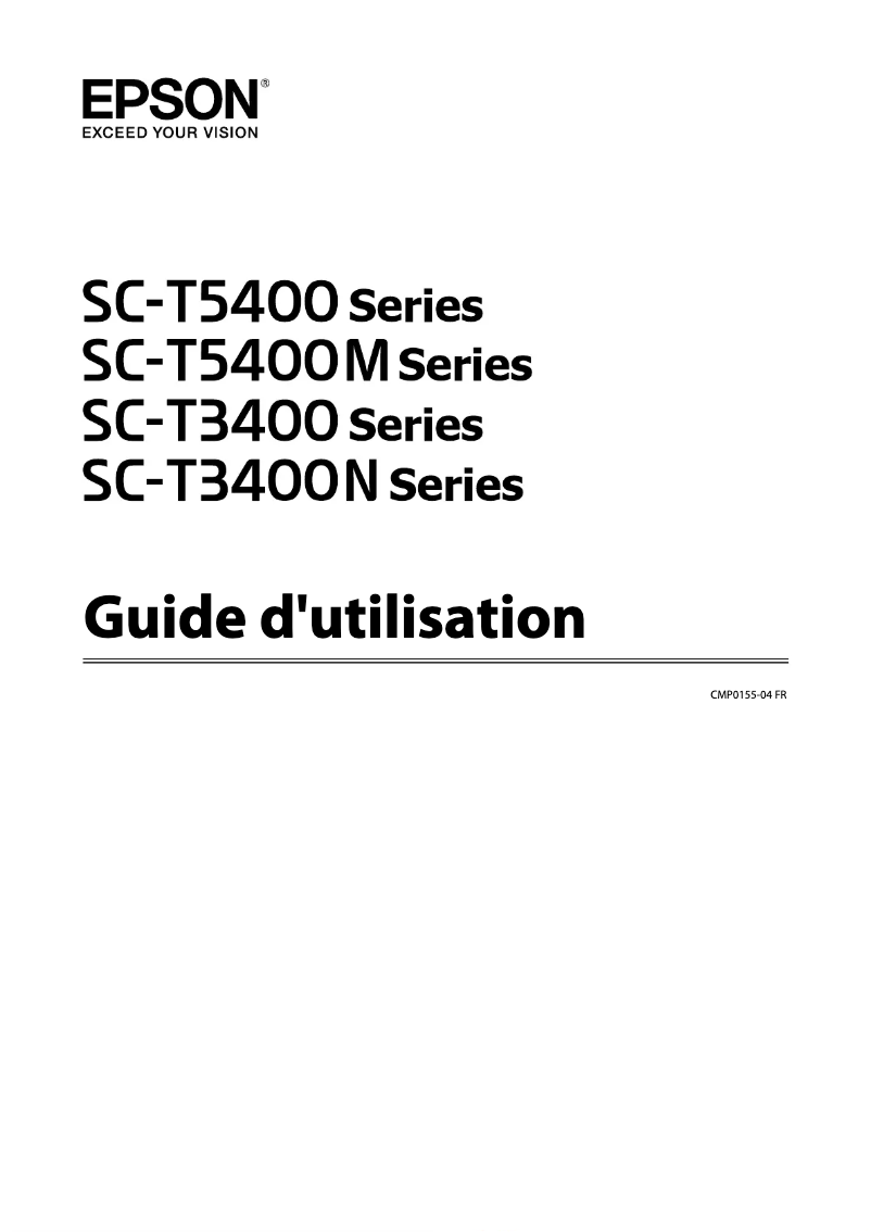Image de la première page du manuel de l'appareil SureColor SC-T5405