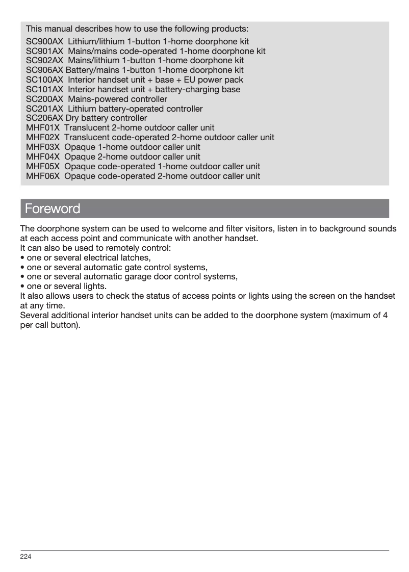 Page 1 de la notice Guide d'installation Hager MHF01X