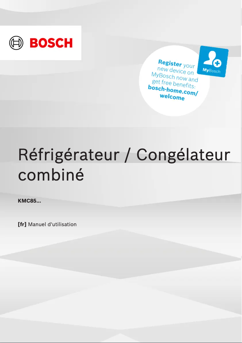 Image de la première page du manuel de l'appareil KMC85LEEA