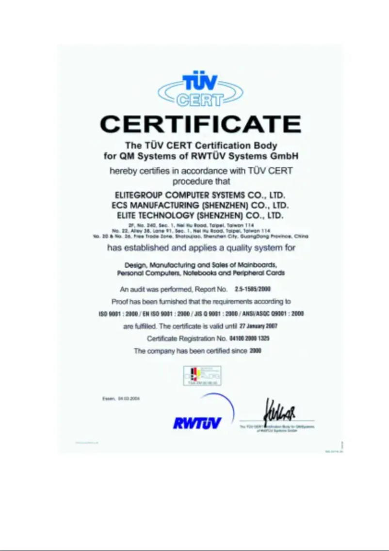 Page n°1 - Manuel utilisateur ECS PT880PRO-A