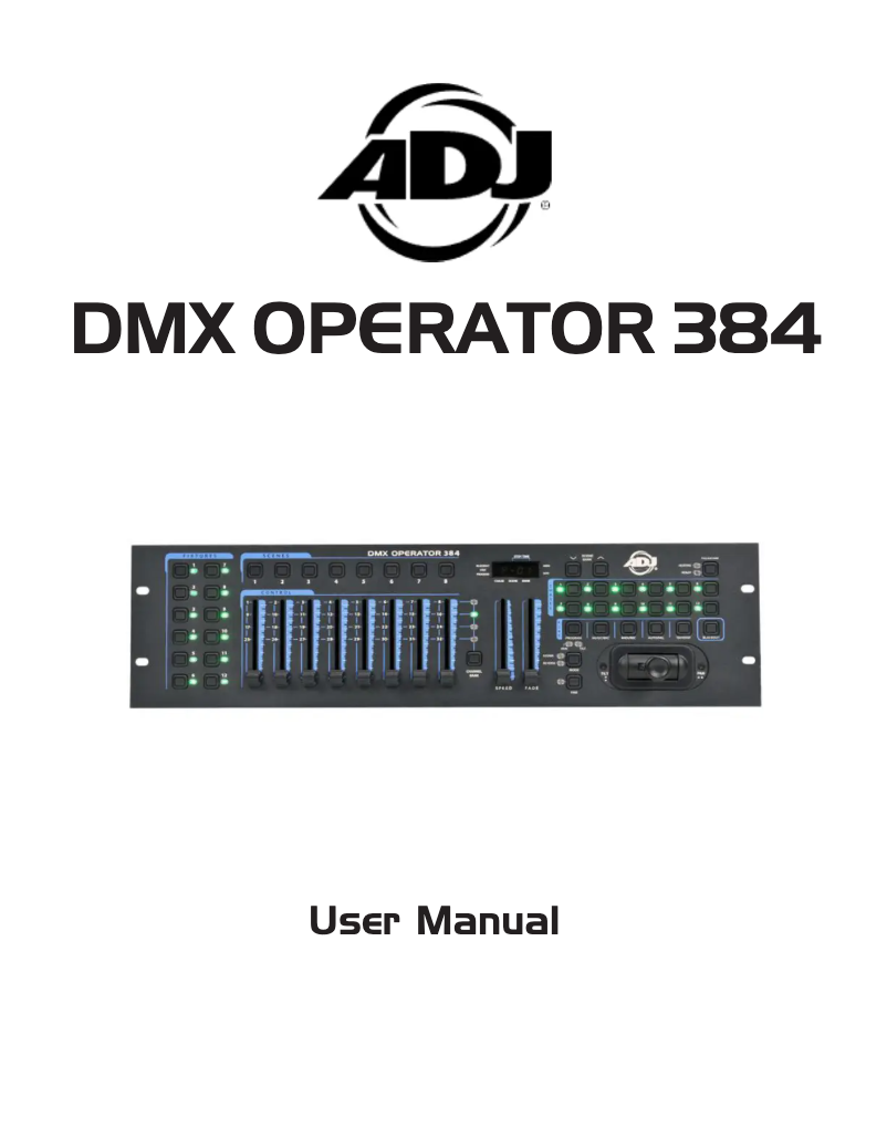 Image de la première page du manuel de l'appareil DMX Operator 384