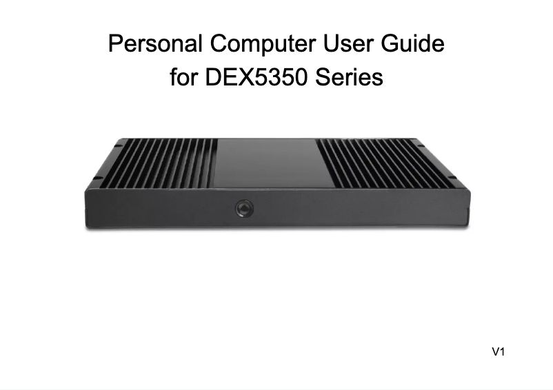 Page n°1 - Manuel utilisateur Aopen DEX5350