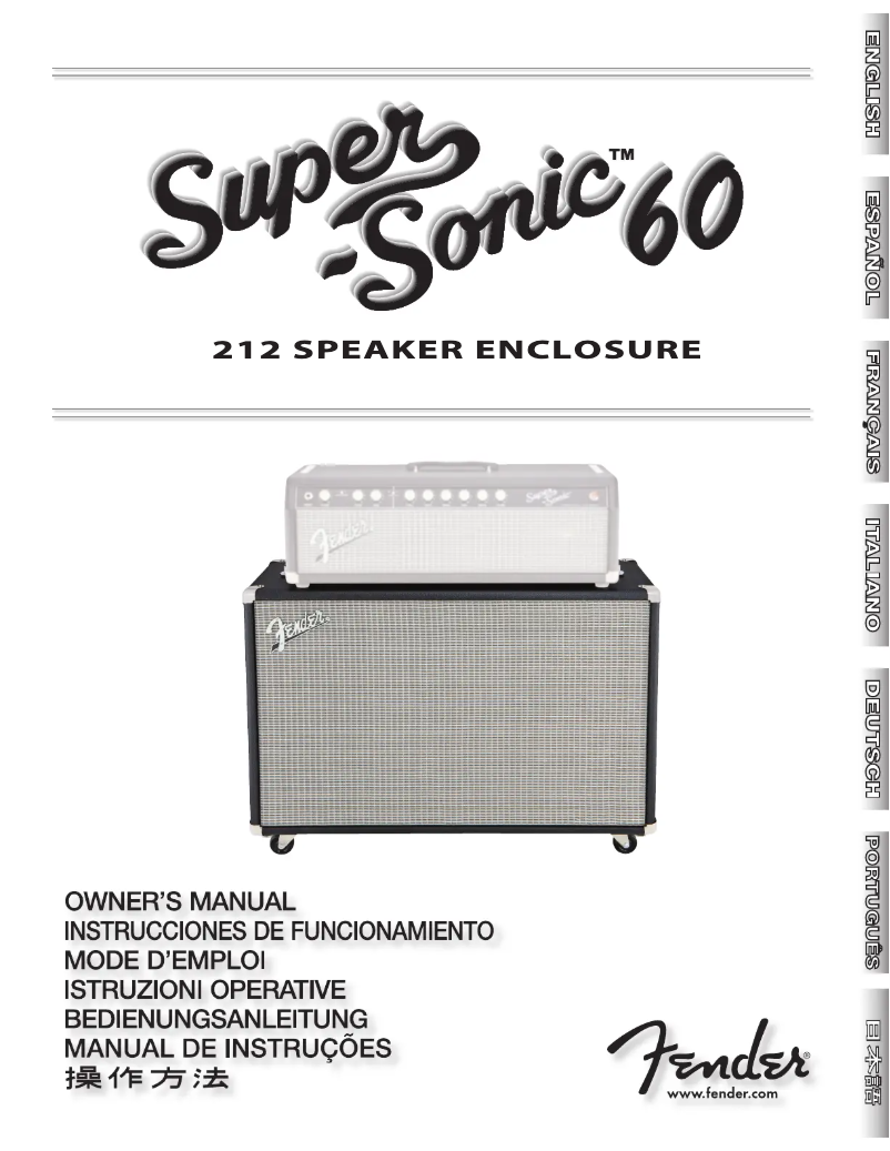 Page 1 de la notice Manuel utilisateur Fender Super-Sonic 60 212 Enclosure